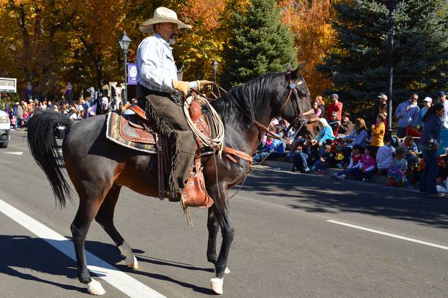A horseman rides in the Nevada Day parade in Carson City on Oct. 26, 2013. New legislation would set Nevada Day’s official observance on Oct. 31, changing it from the current observance of the last Friday of the month.